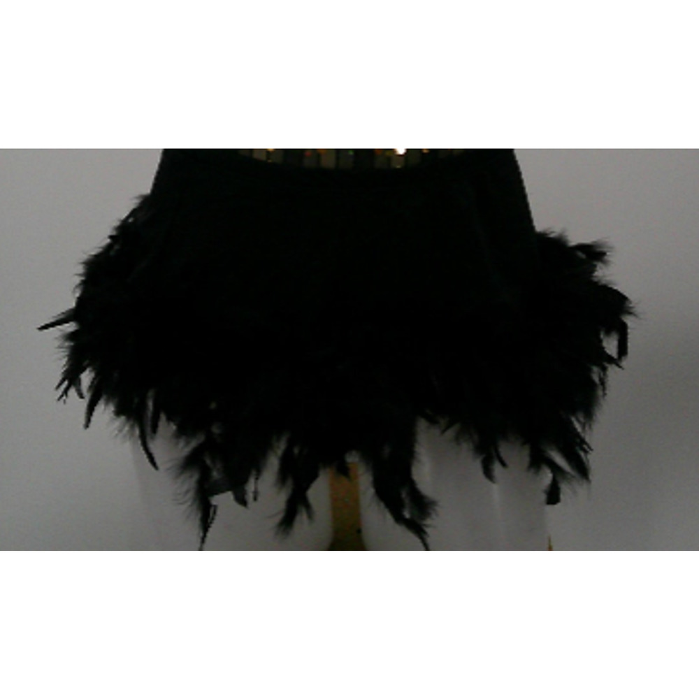 Dance Costume Skirt Curtain Call S444 Large Child Gold Feathers Jazz Tap